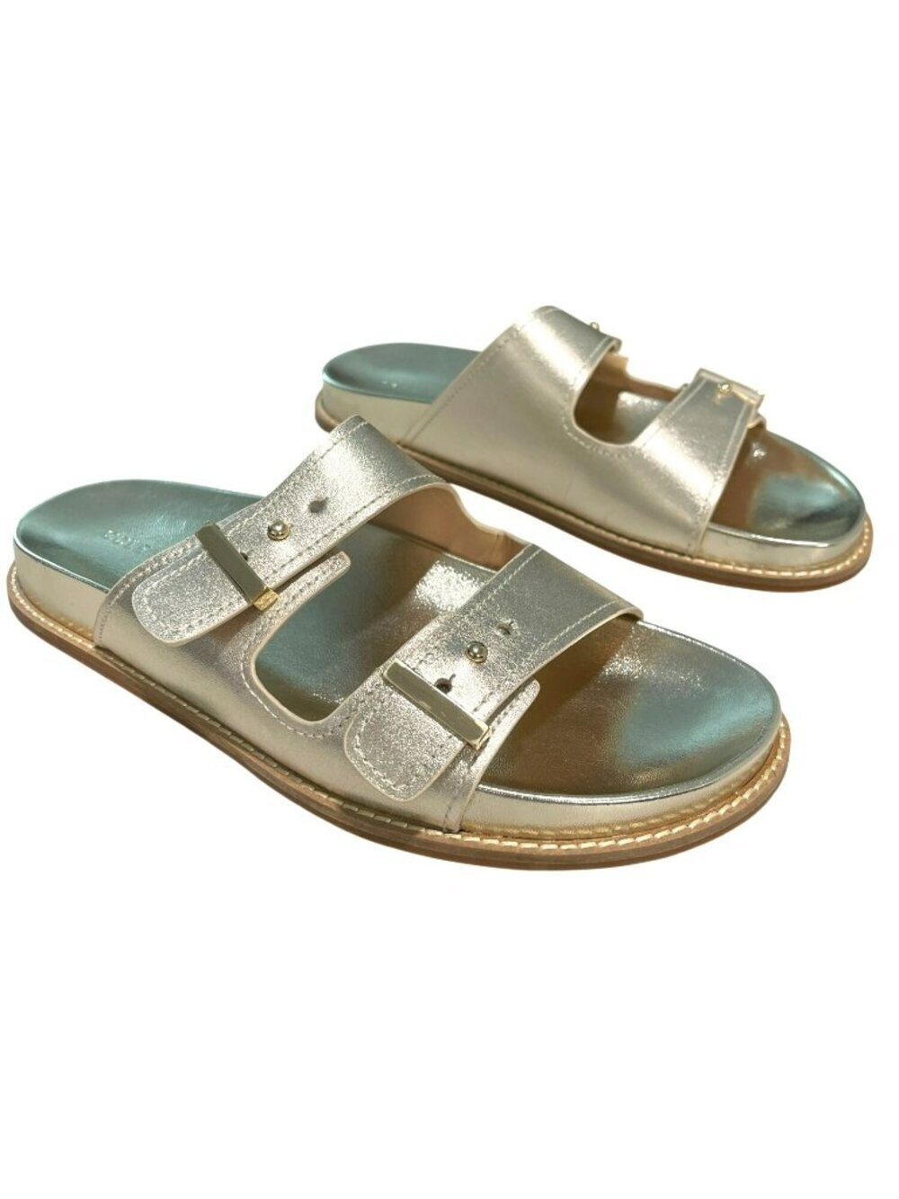Cole Haan Marisol Footbed Sandal Soft Gold Size 8 New